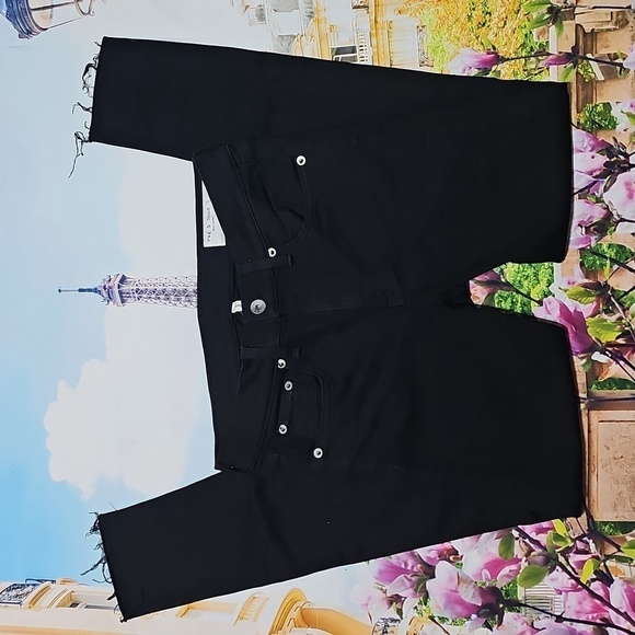 Rag & Bone Raw Hem Black Skinny Jeans Size 27 - Picture 1 of 5